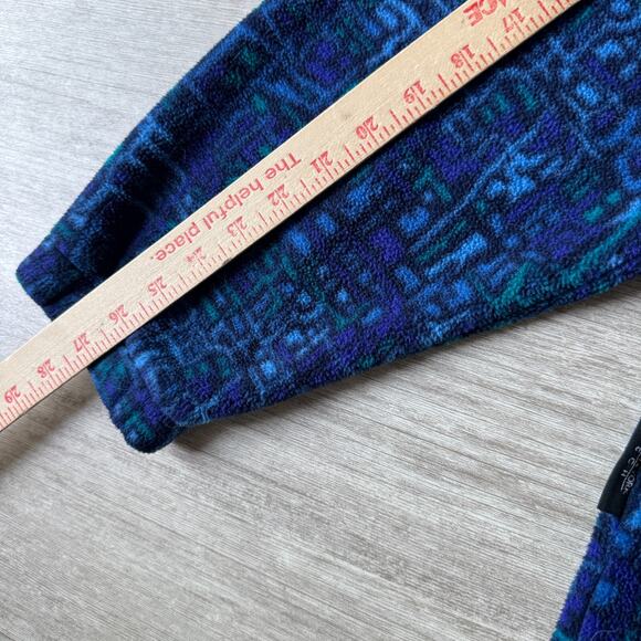 Vintage Preston York Tech Malden Mills Polar Fleece Womens L Aztec Zip Up Hoodie - Picture 7 of 8